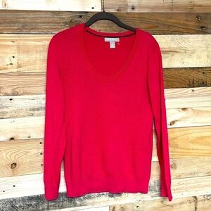 Banana Republic size medium red texture scoop neck sweater